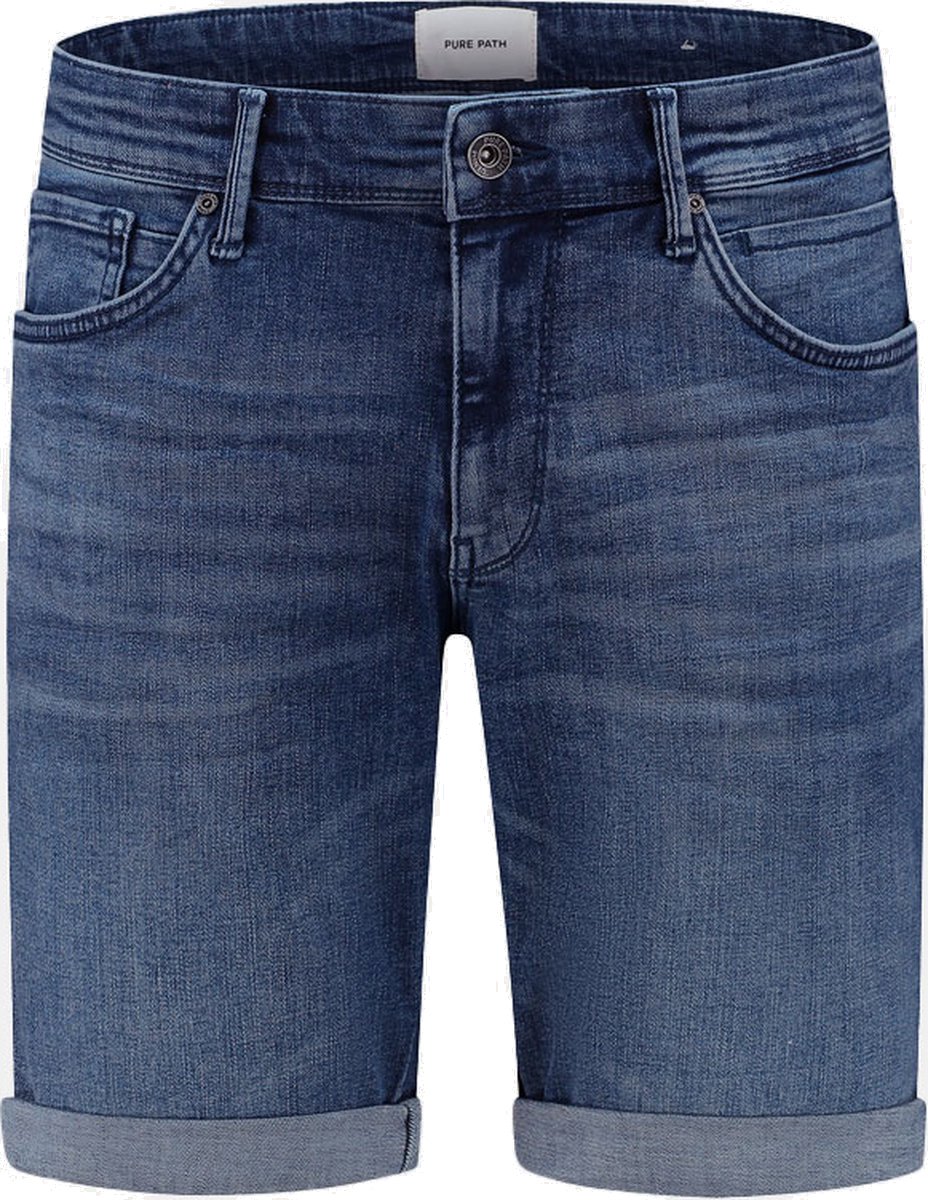 Purewhite Purewhite Skinny Fit Denim Short The Steve Blauw