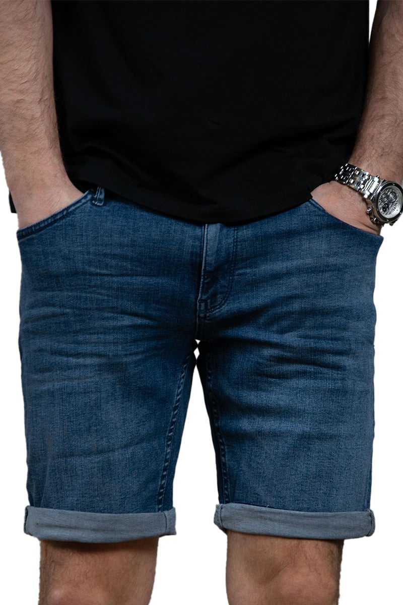 Purewhite Purewhite Skinny Fit Denim Short The Steve Blauw