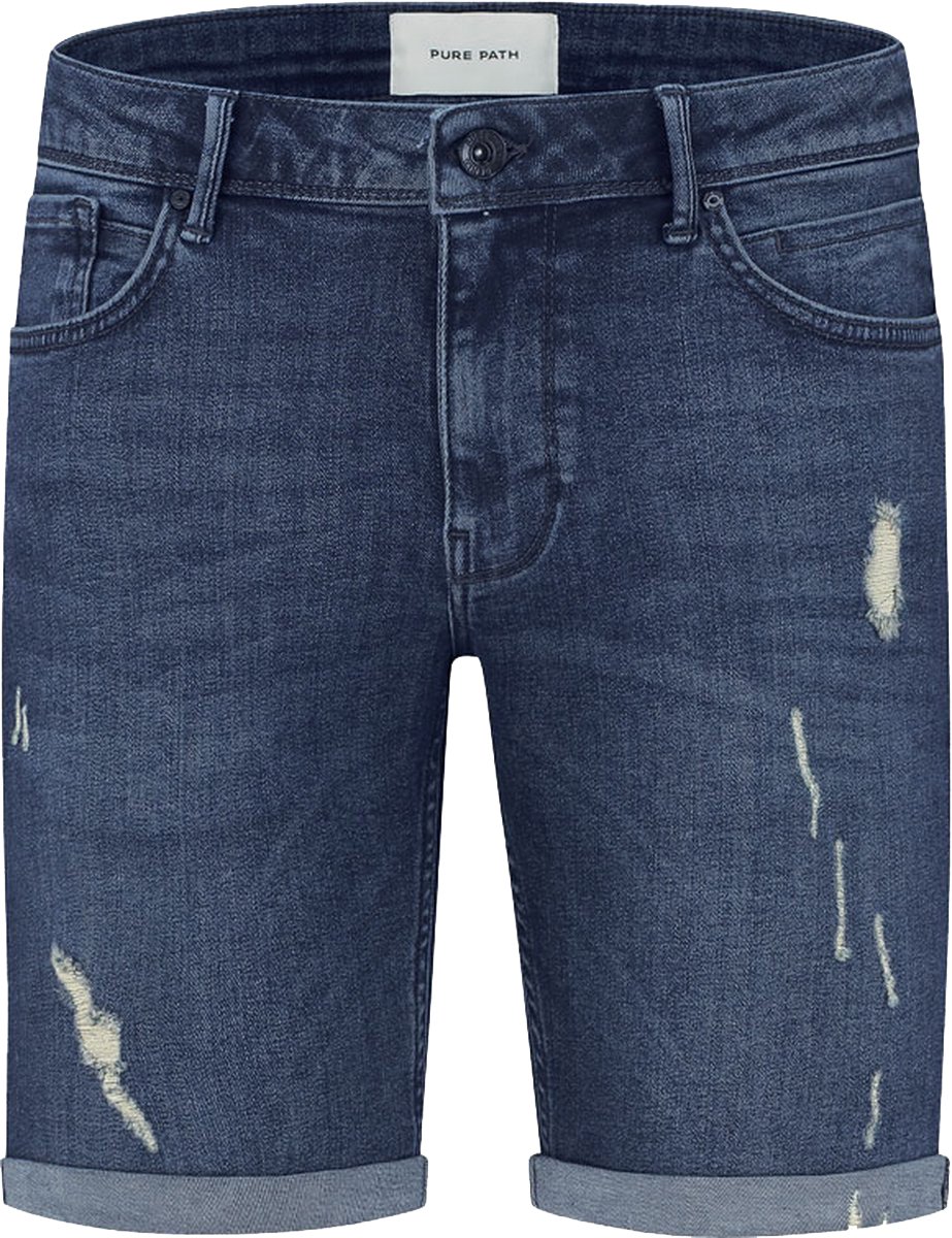 Purewhite Purewhite Slim Fit Denim Short The Steve Blauw