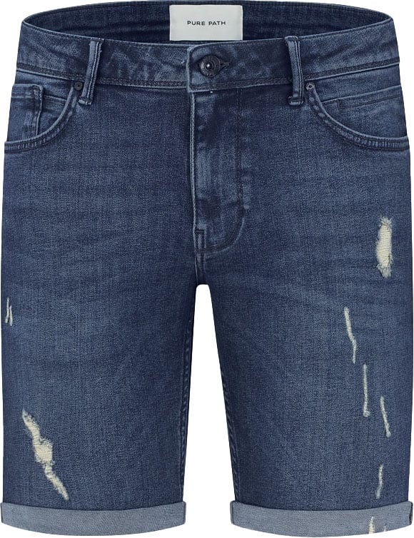 Purewhite Purewhite Slim Fit Denim Short The Steve Blauw