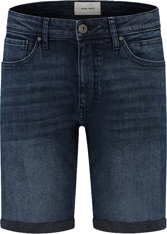 Purewhite Purewhite Regular Fit Denim Short The Miles Blauw