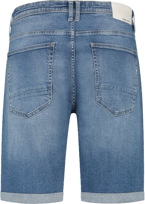 Purewhite Purewhite Regular Fit Denim Short The Miles Blauw