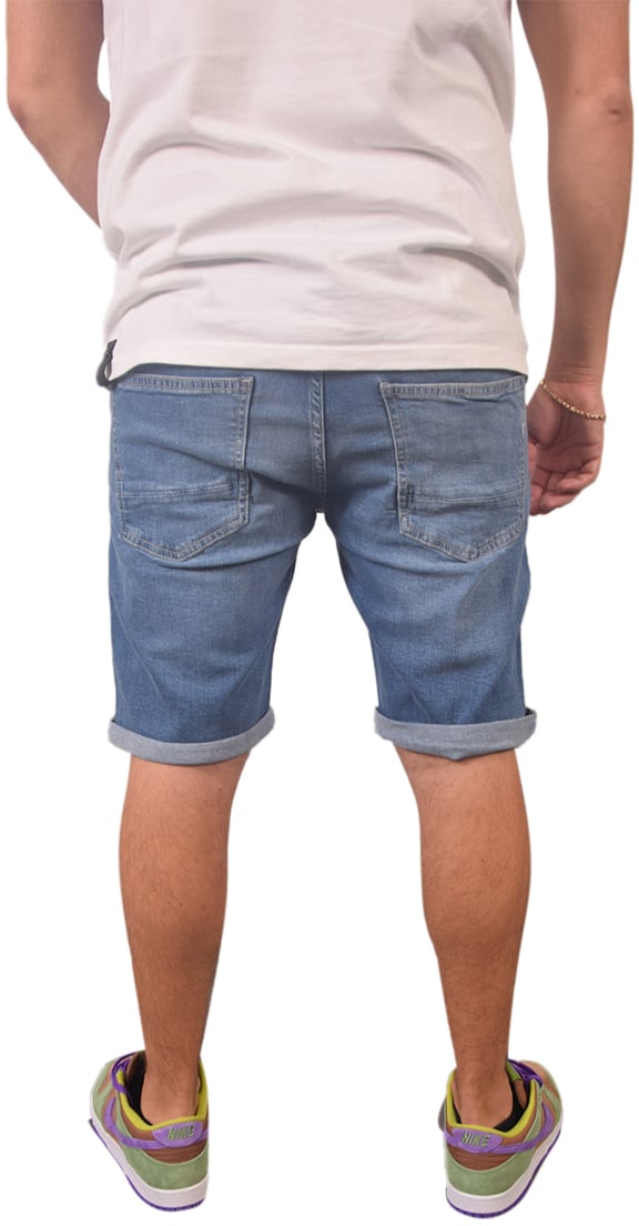 Purewhite Purewhite Regular Fit Denim Short The Miles Blauw