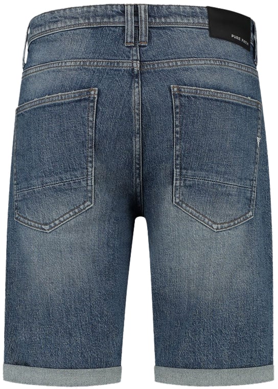 Purewhite Purewhite Regular Fit Denim Short The Miles Blauw