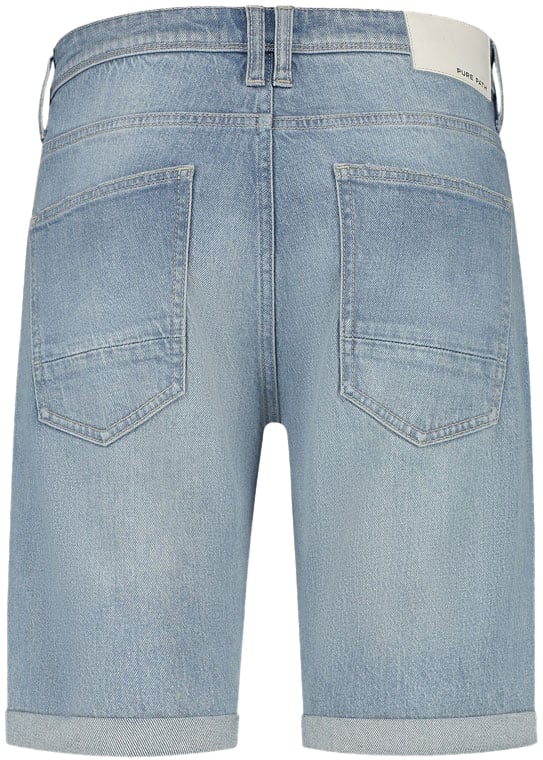 Purewhite Purewhite Regular Fit Denim Short The Miles Blauw