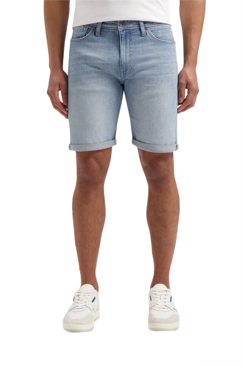 Purewhite Purewhite Regular Fit Denim Short The Miles Blauw