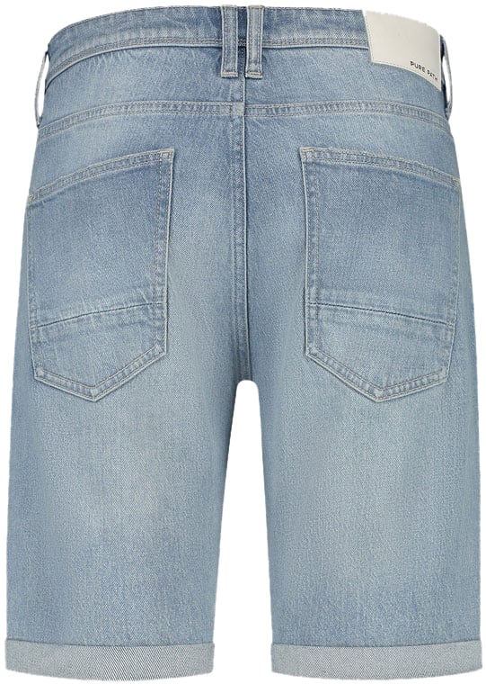 Purewhite Purewhite Regular Fit Denim Short The Miles Blauw