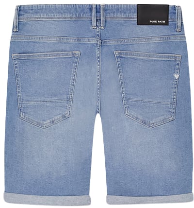 Purewhite The Steve Slim Fit Denim Short Blauw