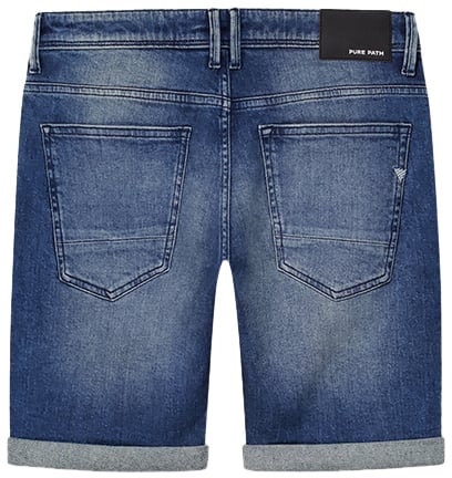 Purewhite The Steve Slim Fit Denim Short Blauw
