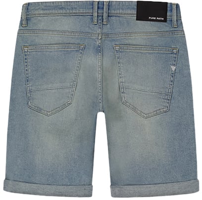 Purewhite Purewhite The Miles Slim Fit Denim Short Blauw