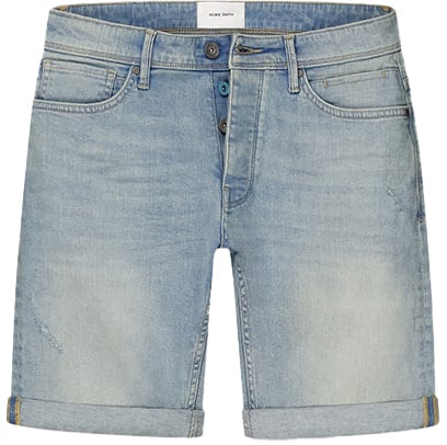 Purewhite The Miles Slim Fit Denim Short Blauw