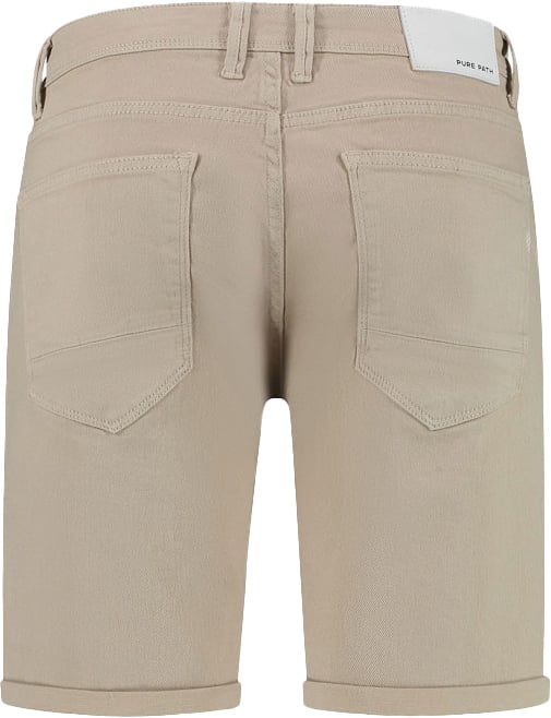 Purewhite Purewhite Slim Fit Denim Short The Steve Beige