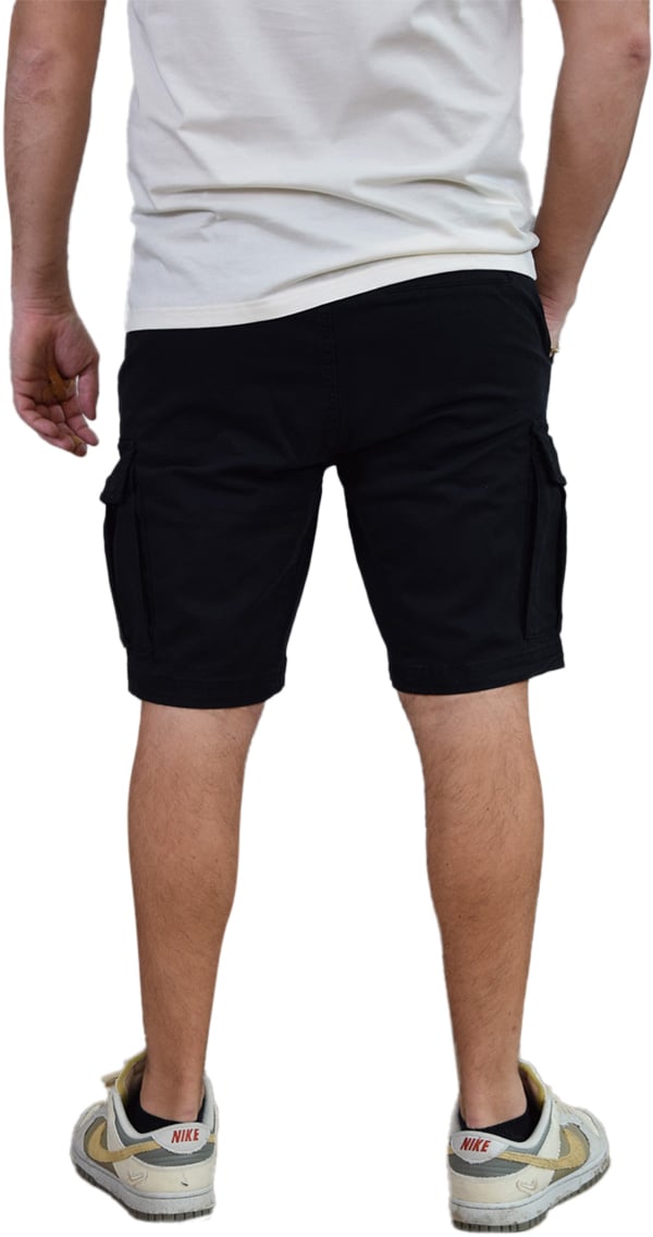 Purewhite Purewhite Garment Dye Cargo Shorts Zwart