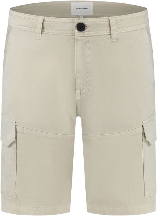 Purewhite Purewhite Garment Dye Cargo Shorts Beige