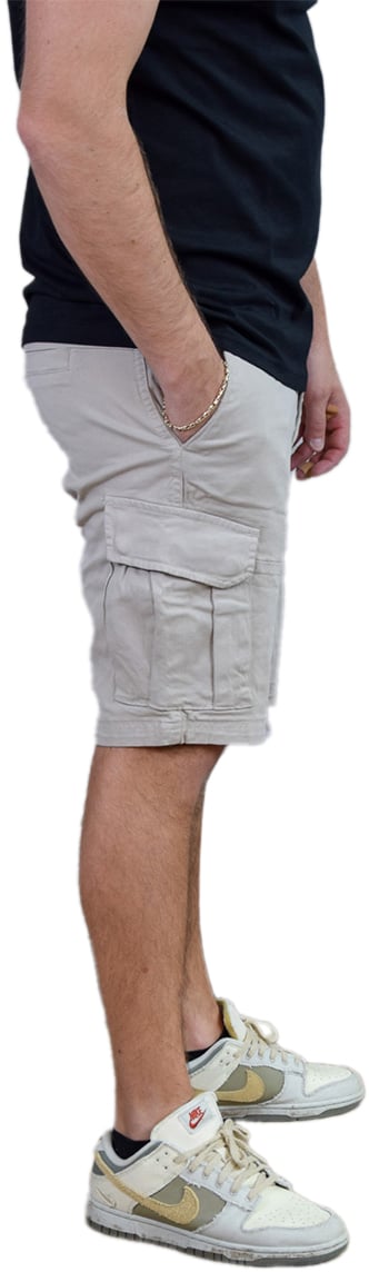 Purewhite Purewhite Garment Dye Cargo Shorts Beige