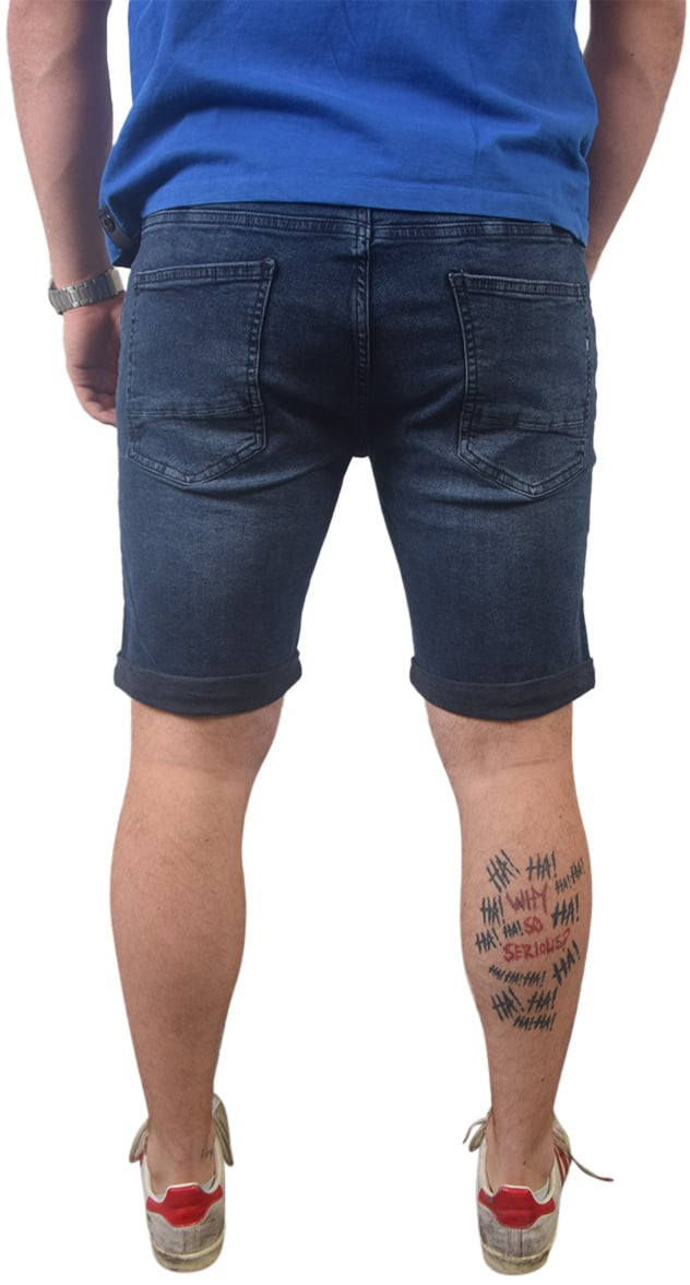 Purewhite Regular Fit Denim Short The Miles Blauw