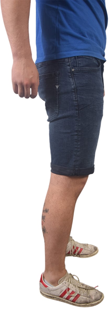 Purewhite Regular Fit Denim Short The Miles Blauw