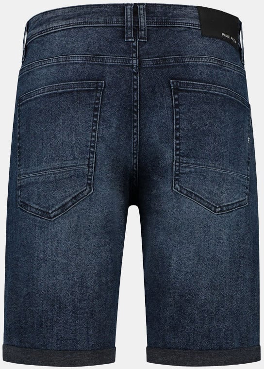 Purewhite Regular Fit Denim Short The Miles Blauw