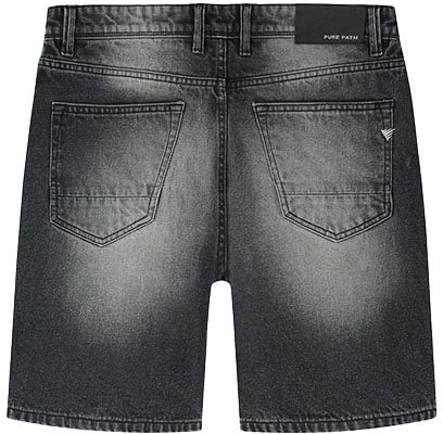 Purewhite Purewhite The Owen Regular Fit Denim Short Zwart
