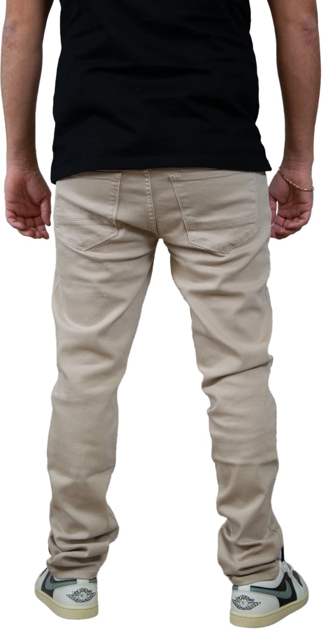 Purewhite The Ryan Slim Fit Tapered Leg Beige