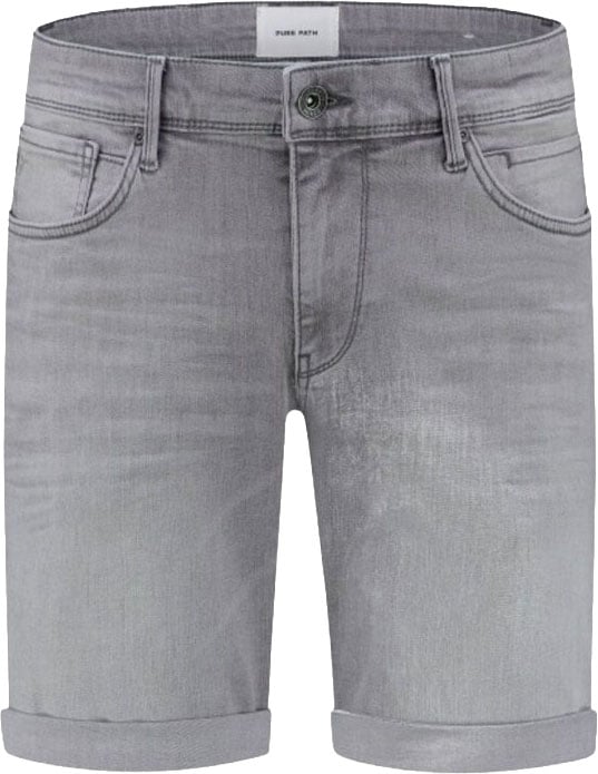 Purewhite Slim Fit Denim Short The Steve Grijs