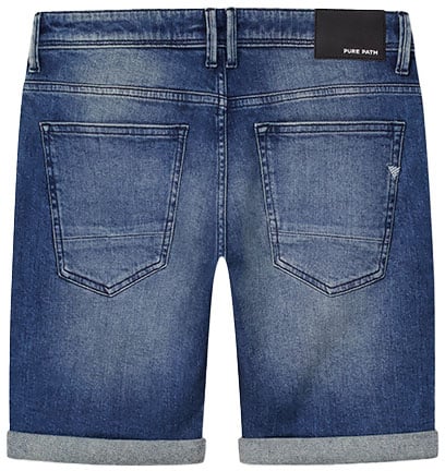 Purewhite Purewhite The Steve Slim Fit Denim Short Blauw