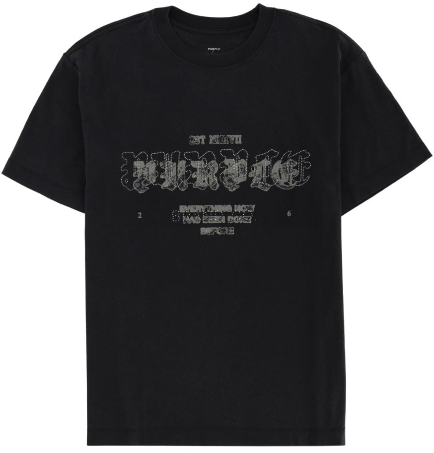 Purple Brand T-SHIRT WITH LOGO Zwart