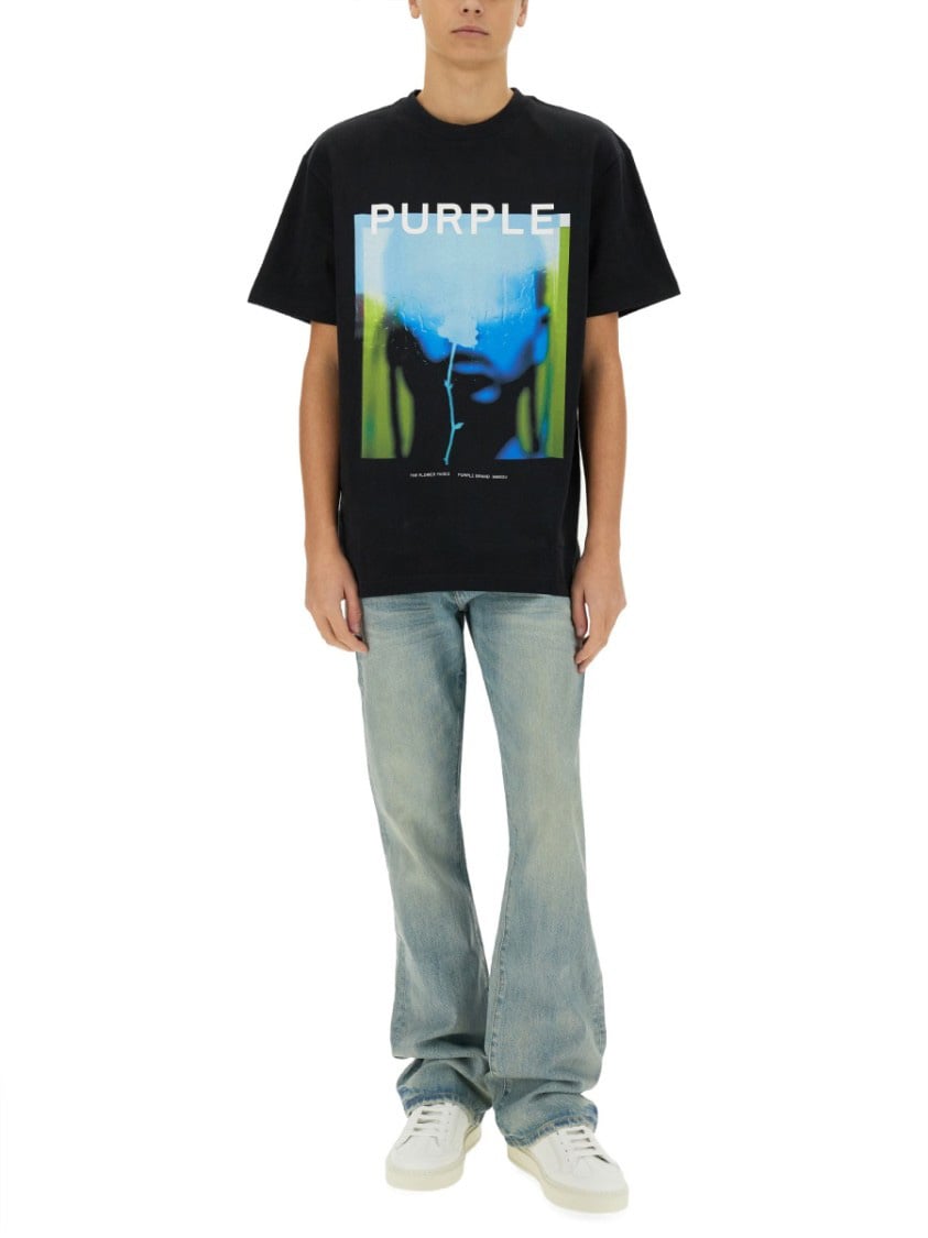Purple Brand "Coated Flare" Jeans Blauw