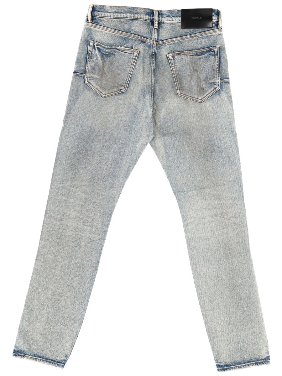 Purple Brand Faded Light Blue Whiskering Jeans Wit