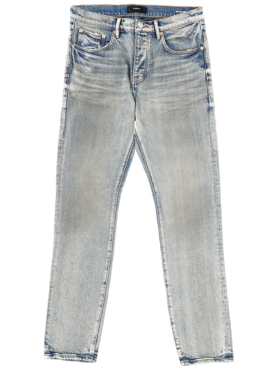 Purple Brand Faded Light Blue Whiskering Jeans Wit