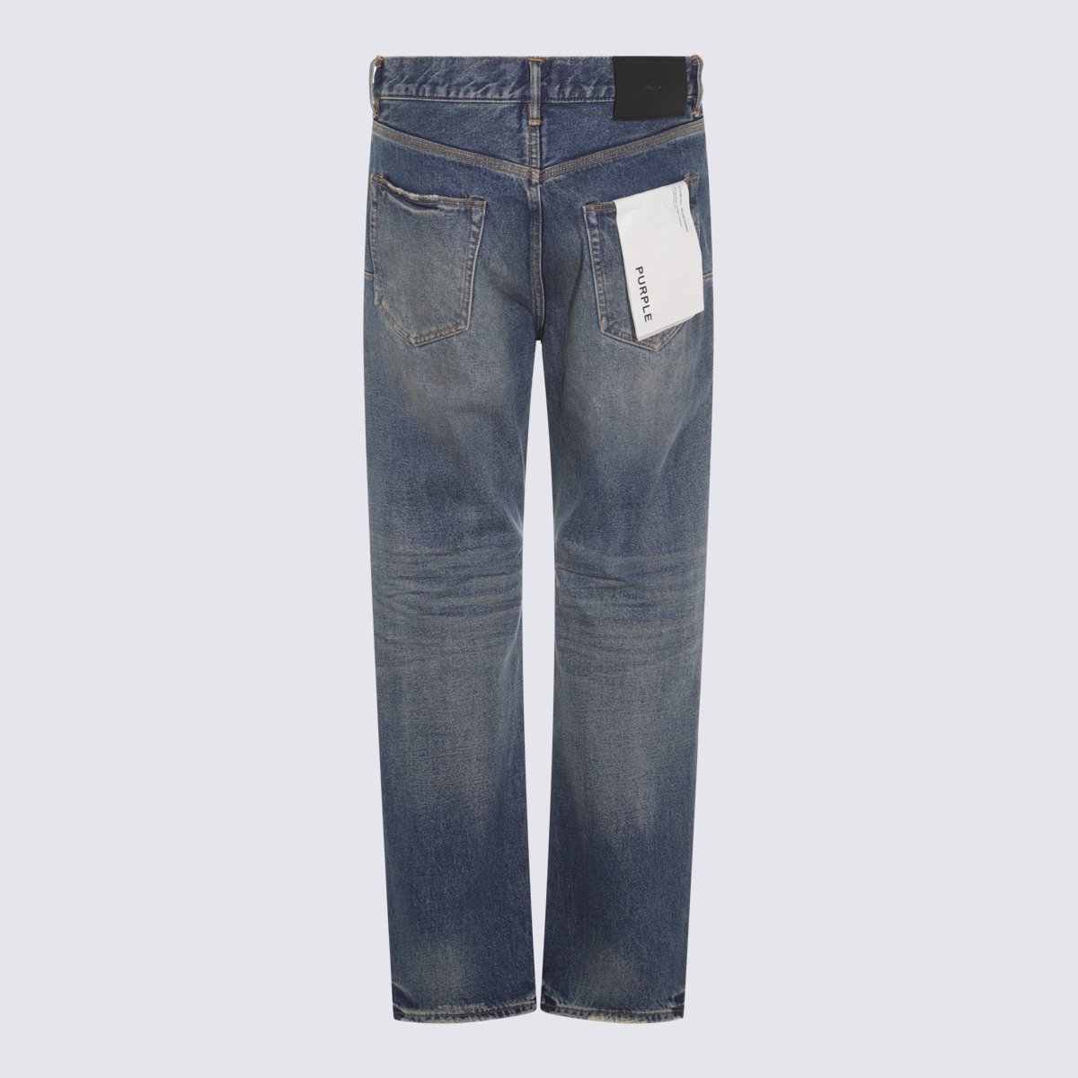 Purple Brand Straight-Leg Jeans With Medium Wash And Light Distressing Grijs