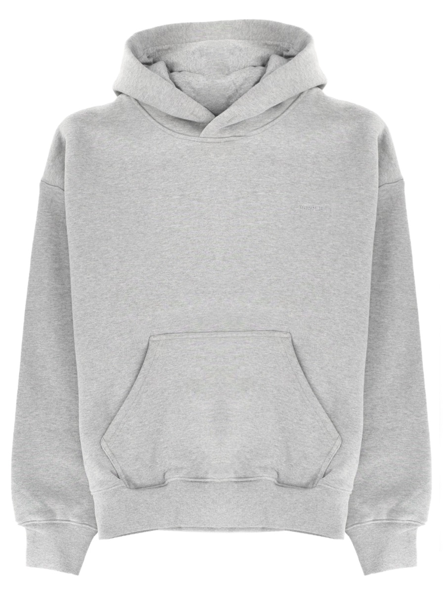 Purple Brand Neutrals Basic Oversized Kangaroo Pocket Hoodie Wit