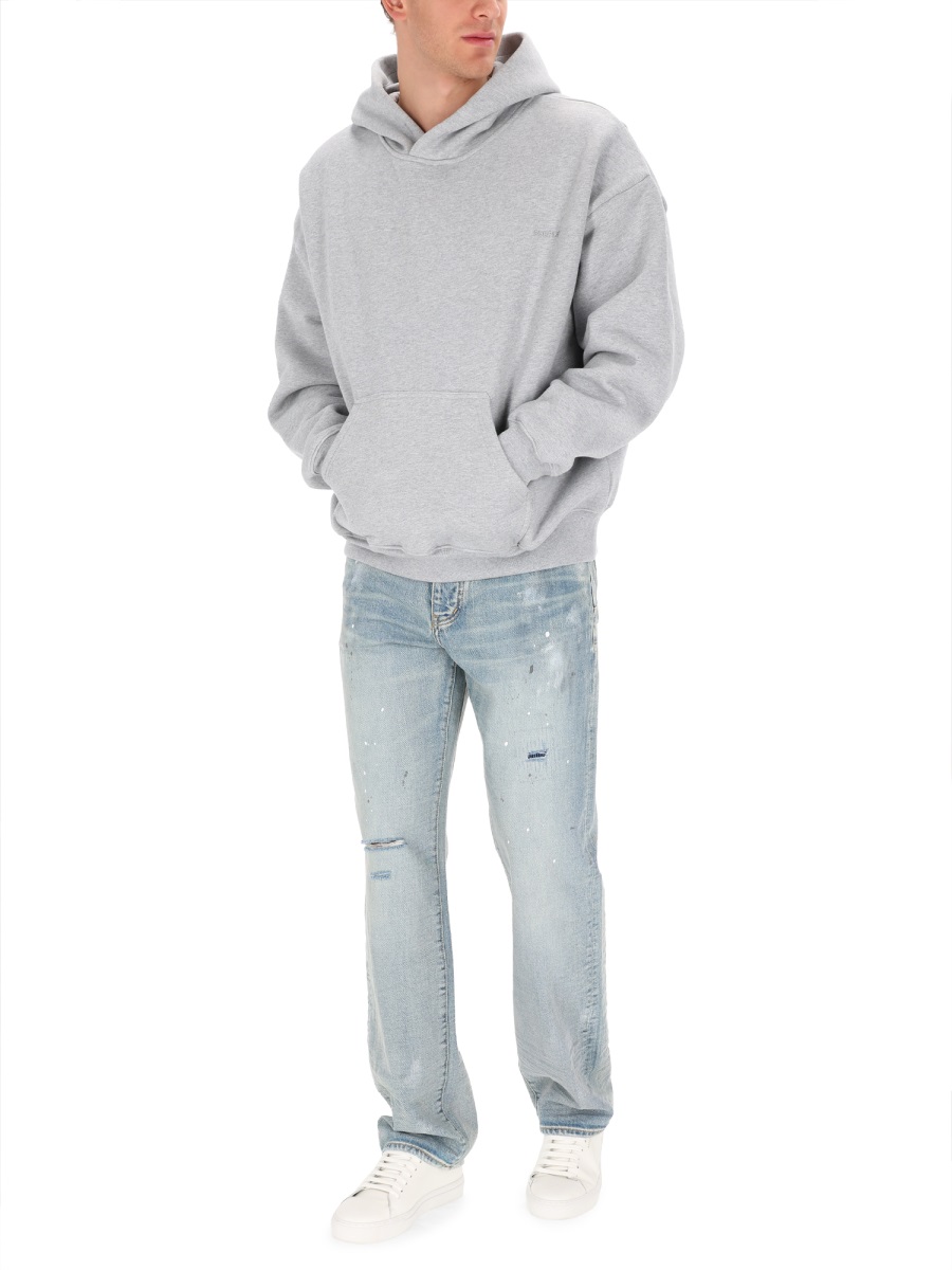 Purple Brand Neutrals Basic Oversized Kangaroo Pocket Hoodie Wit