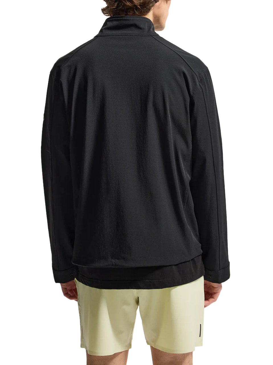 Pyrenex Minimalist Black Jacket with High Collar Zwart