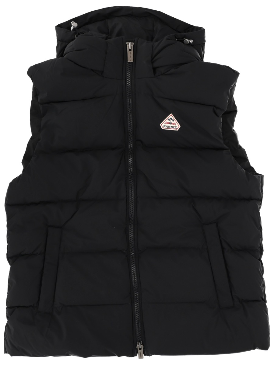 Pyrenex Polyester Spoutnic Quilted Hooded Vest Zwart