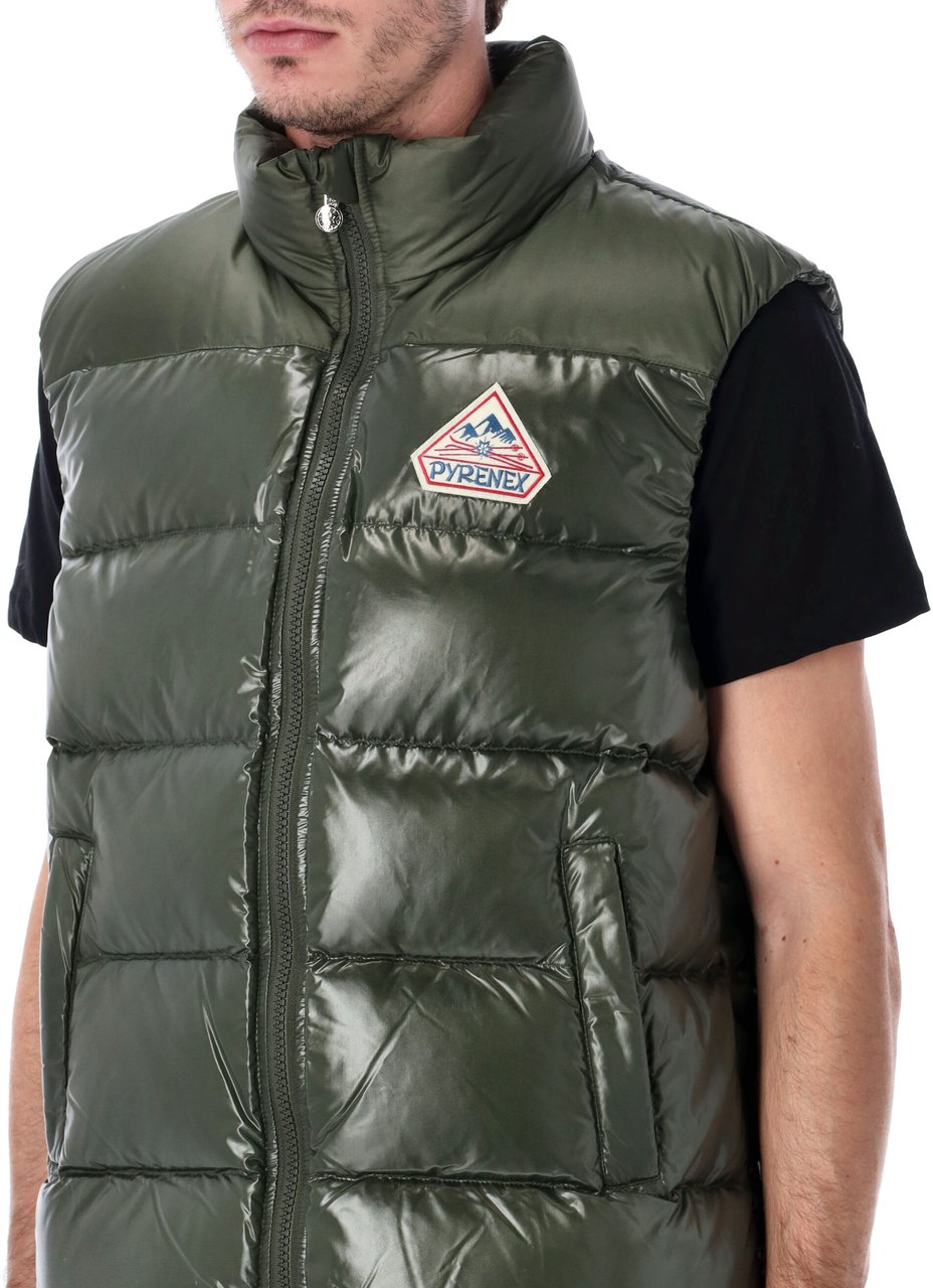 Pyrenex John Vest Deep Khaki Donkergroen