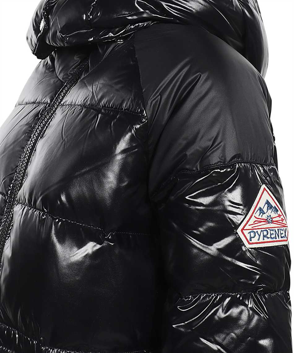 Pyrenex Hooded full-zip down jacket Zwart