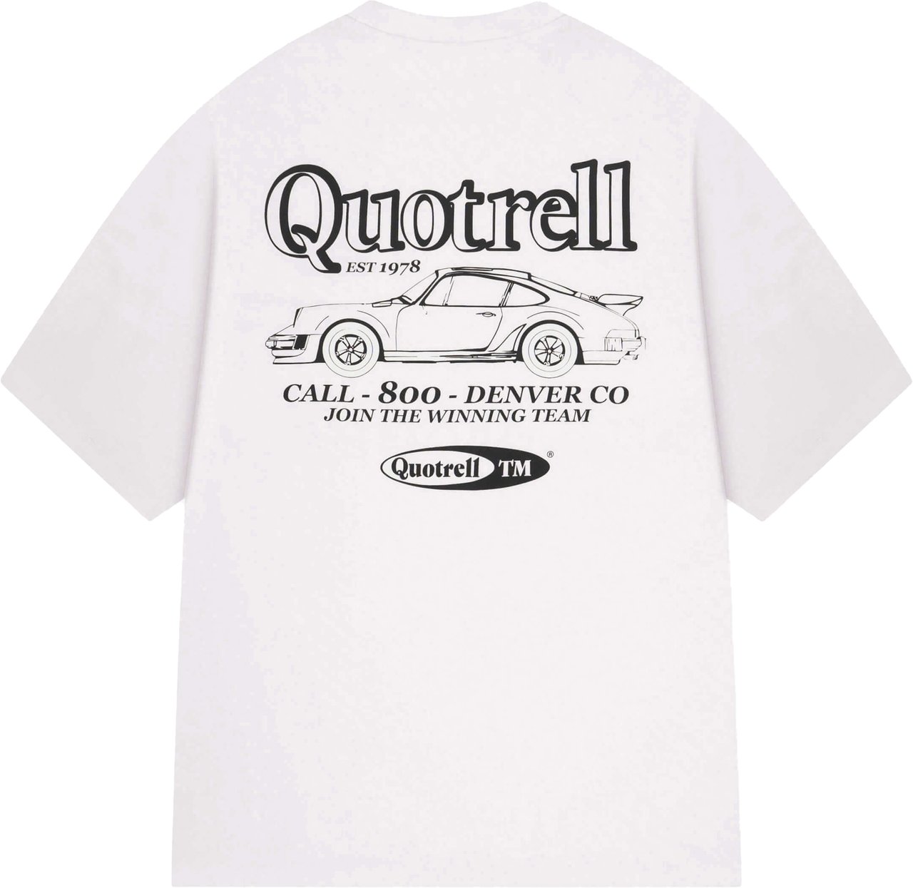 Quotrell Roadster Tee | White/black Wit