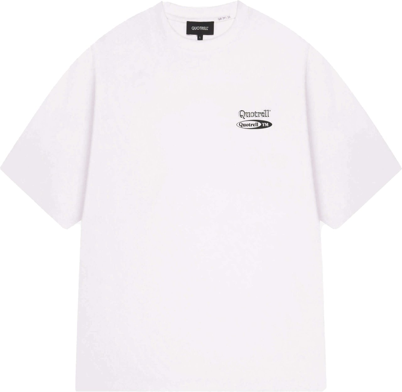 Quotrell Roadster Tee | White/black Wit