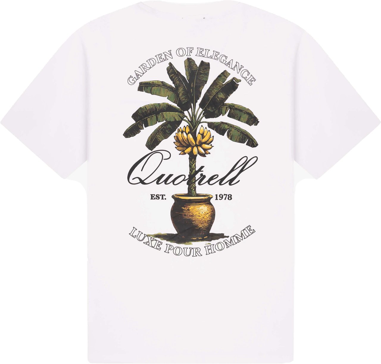 Quotrell Musa Tee | White/black Wit