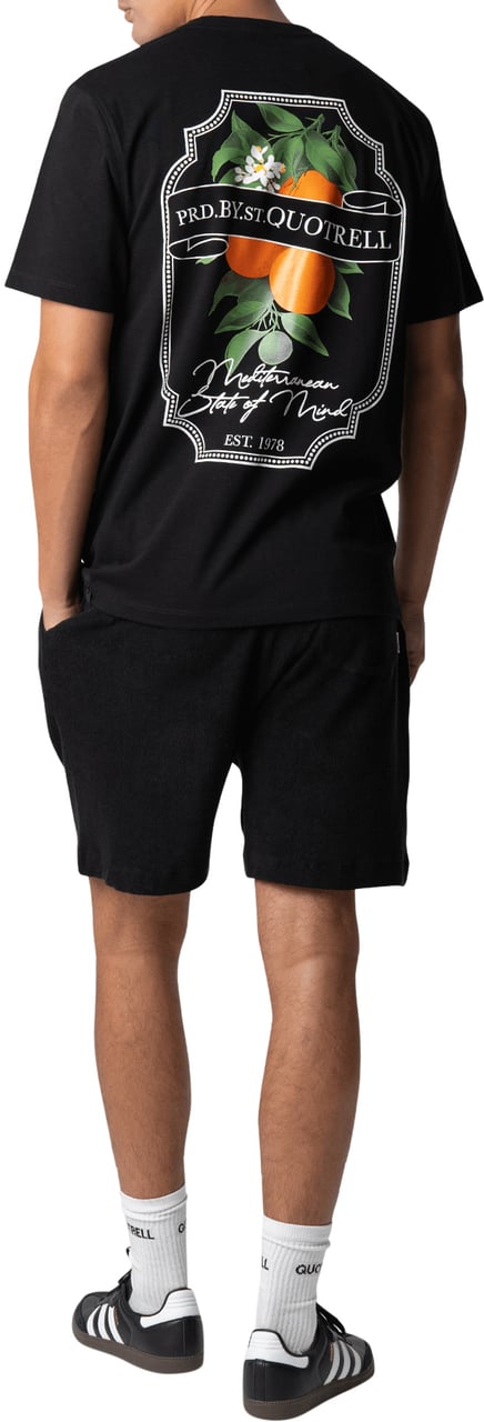 Quotrell Mineola Tee | Black/white Zwart