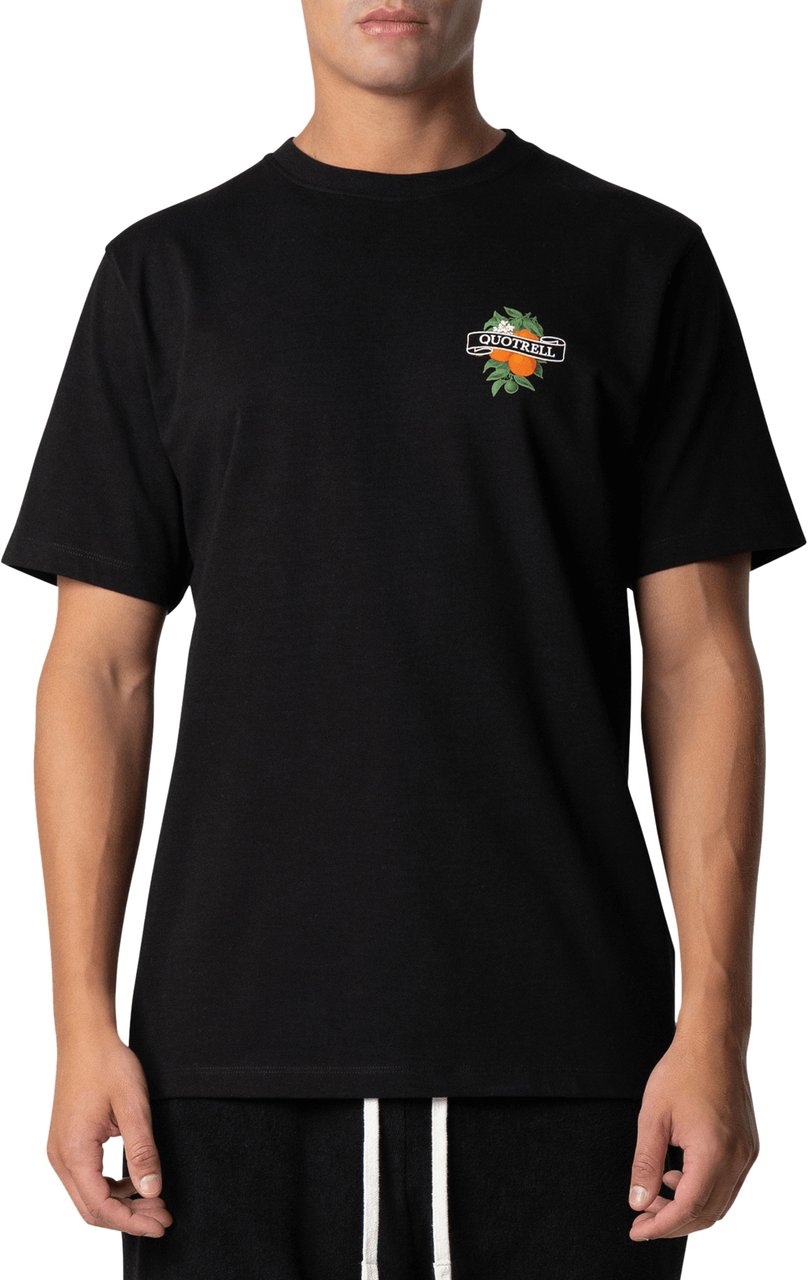 Quotrell Mineola Tee | Black/white Zwart