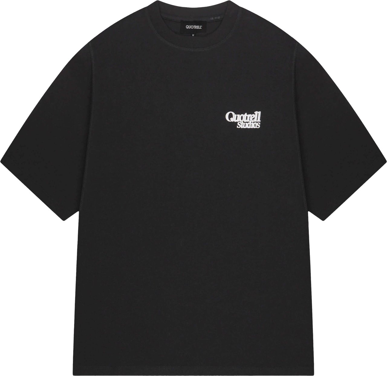 Quotrell Puff Studios Tee | Black/white Zwart