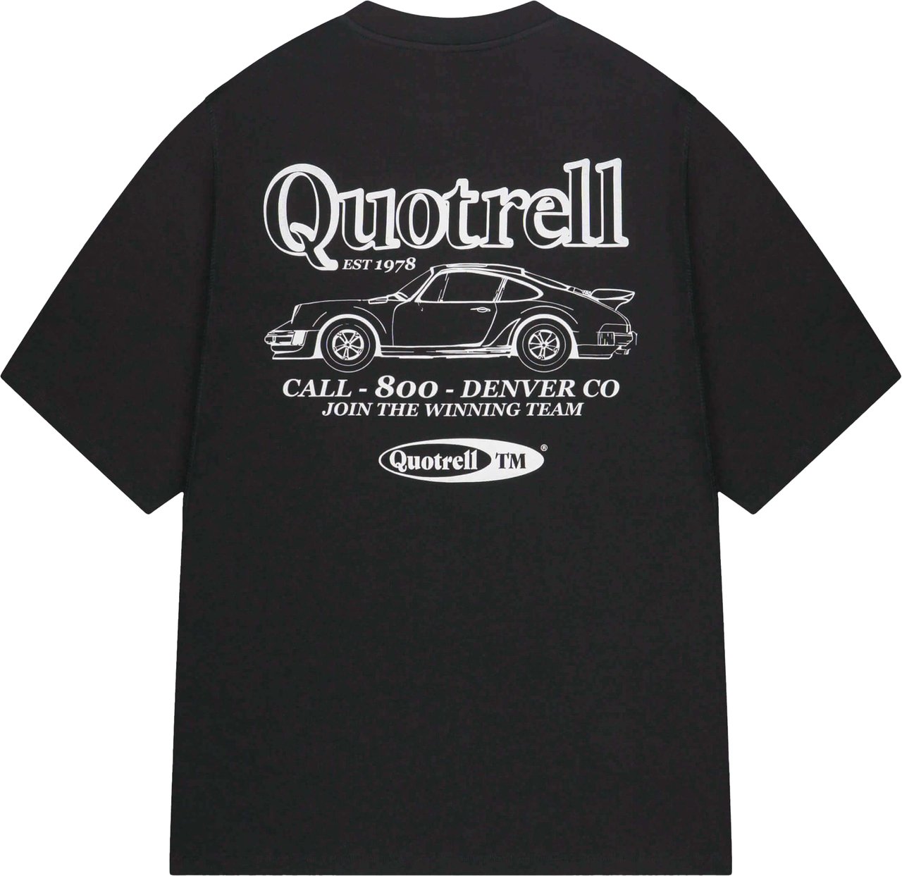 Quotrell Roadster Tee | Black/white Zwart