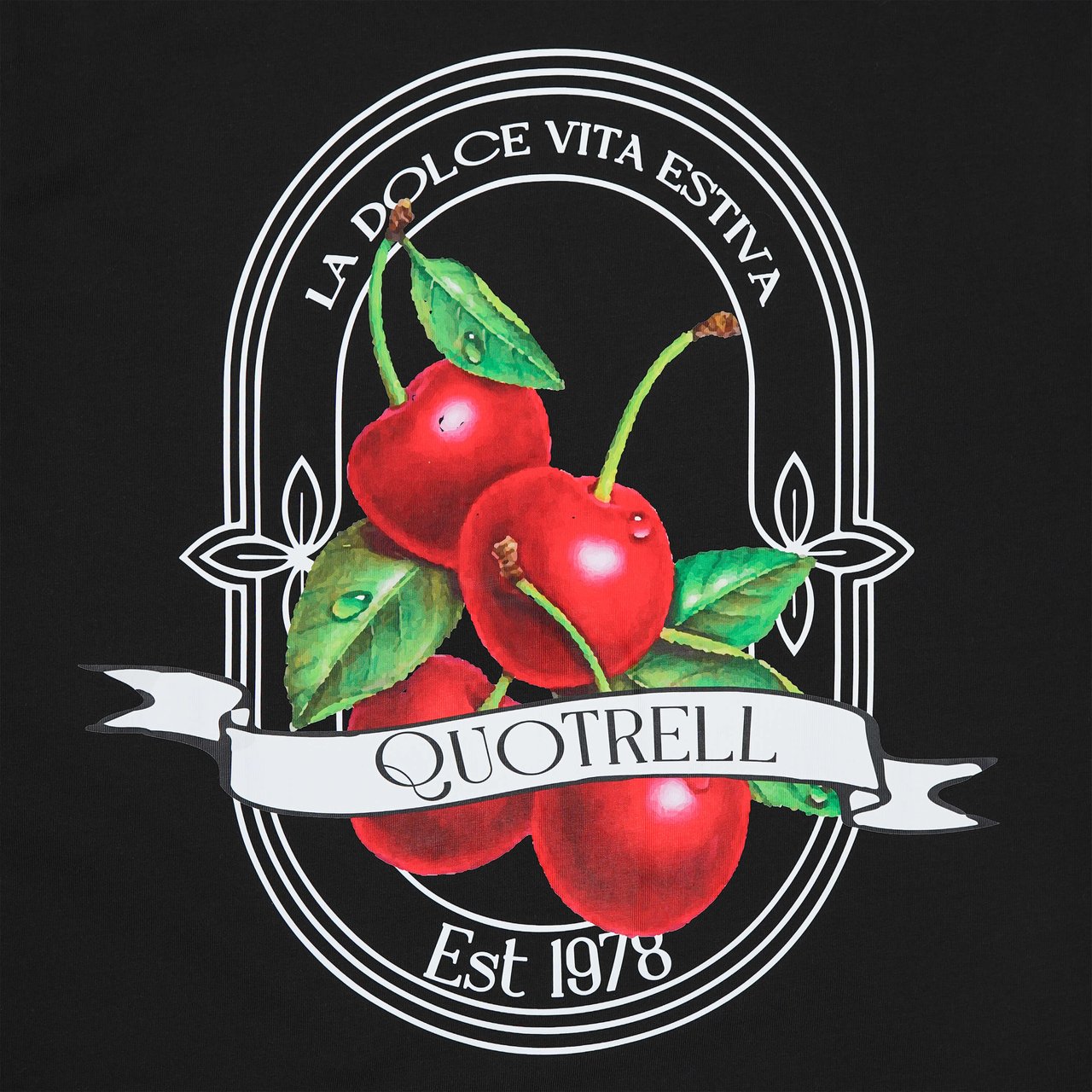 Quotrell Cheri Tee | Black/white Zwart