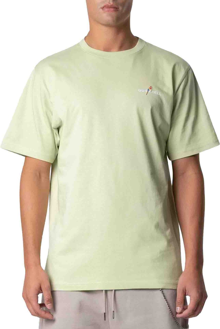 Quotrell Resort Tee | Light Green/white Grijs