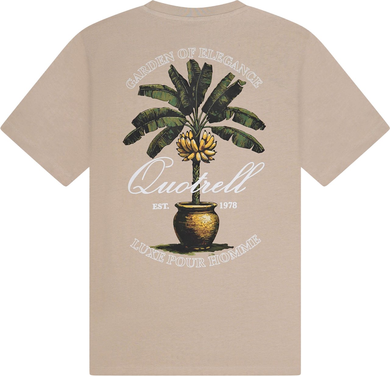 Quotrell Musa Tee | Greige/white Grijs