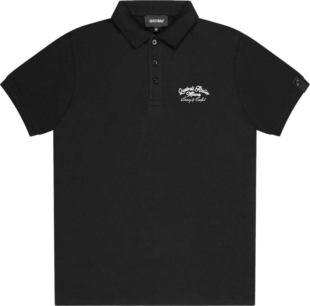 Quotrell Atelier Milano Chain Polo | Black/white Zwart