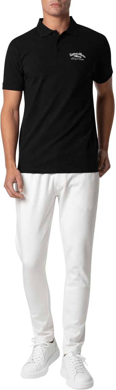 Quotrell Atelier Milano Chain Polo | Black/white Zwart