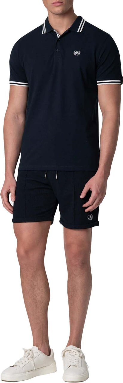 Quotrell Batera Polo | Navy/white Blauw
